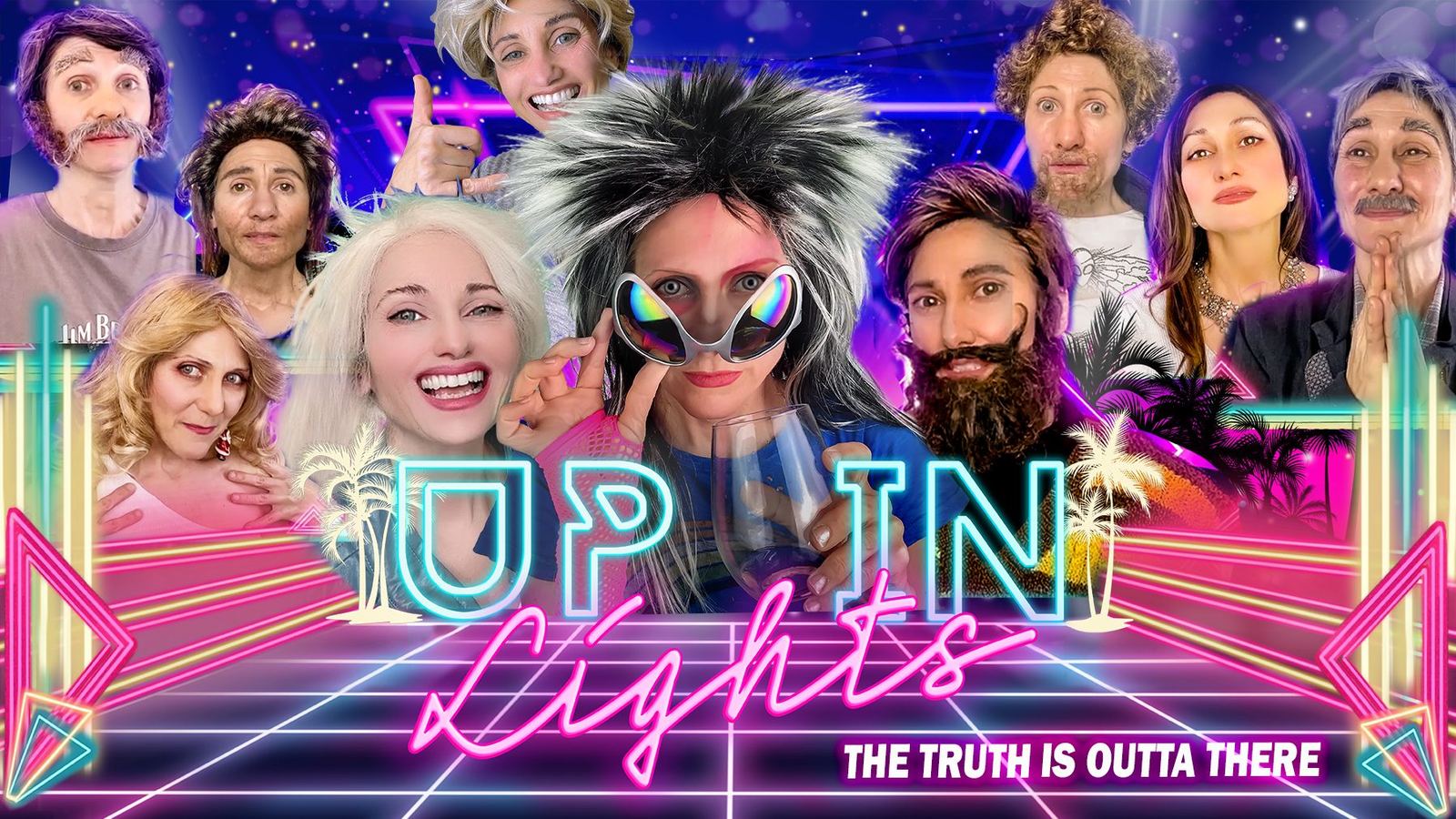 Up In Lights — the full cast, all played by Priscilla Bracks